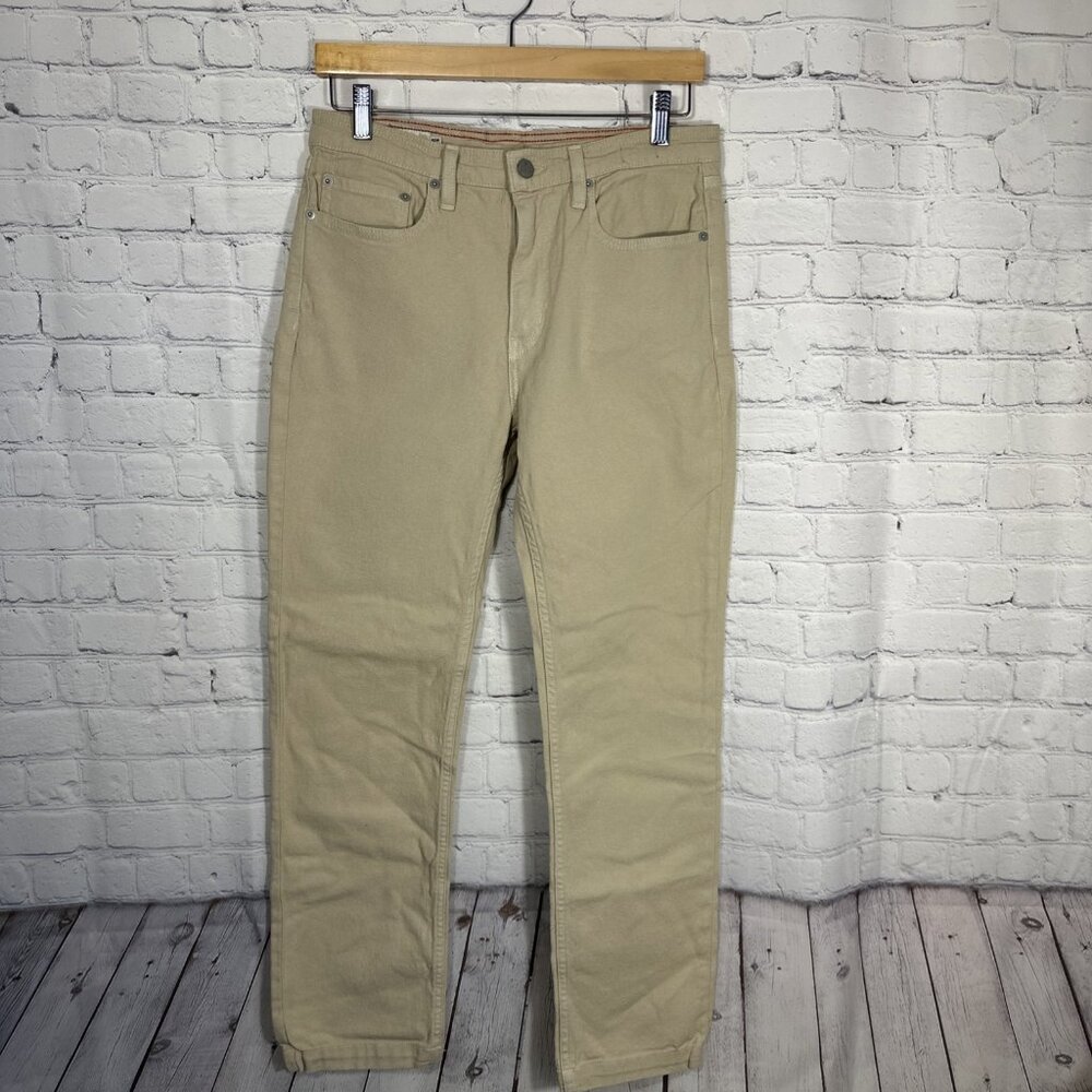 American Giant Roughneck‎ Stretch Canvas Straight Pants Mens 30x30 Beige   NWOT